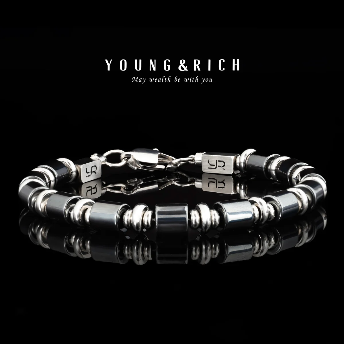 赤鐵礦手鍊男款古巴鏈復古歐美風男士能量手串